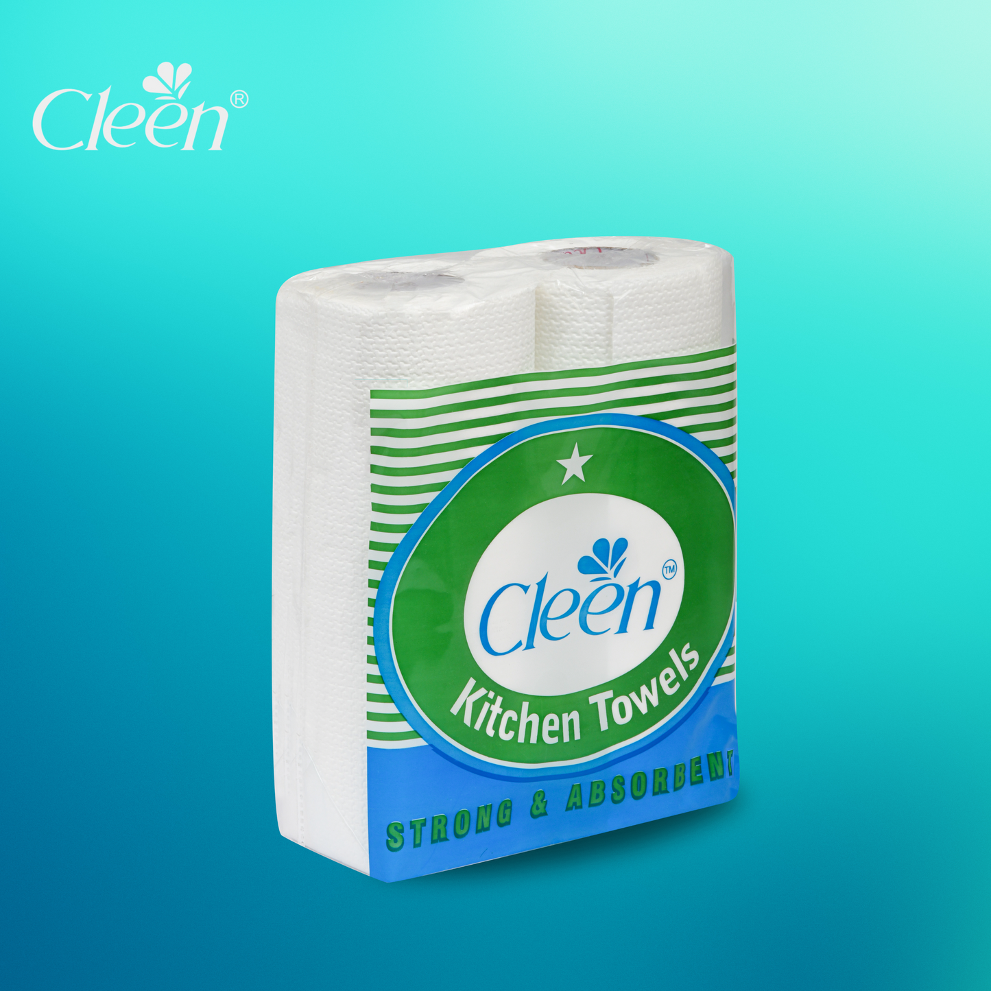 Cleen Kitchen Towel ( 100 Sheets x 2 Rolls ) ( Pack of 6 )